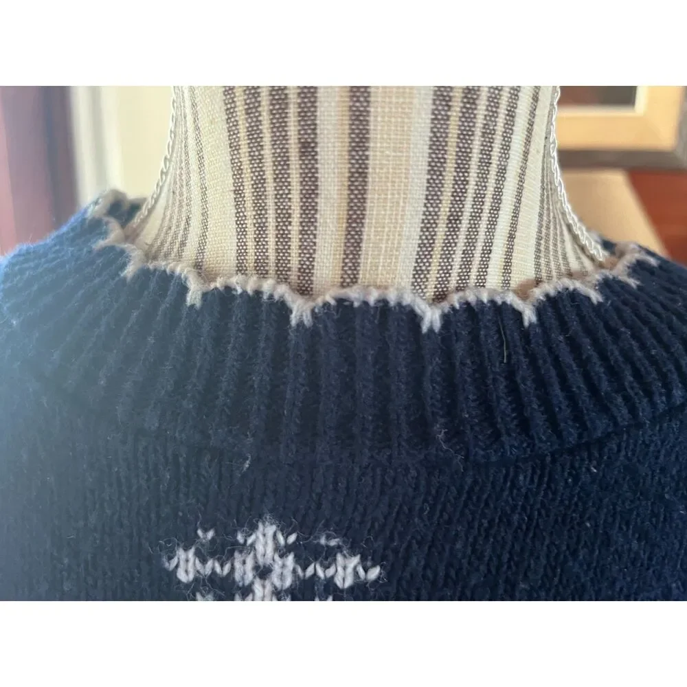 Vintage Snowy Scene Christmas Sweater L/XL